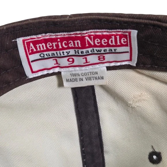 Vintage Rare American Needle Oklahoma Sooners Hat Unisex Brown OU Distressed